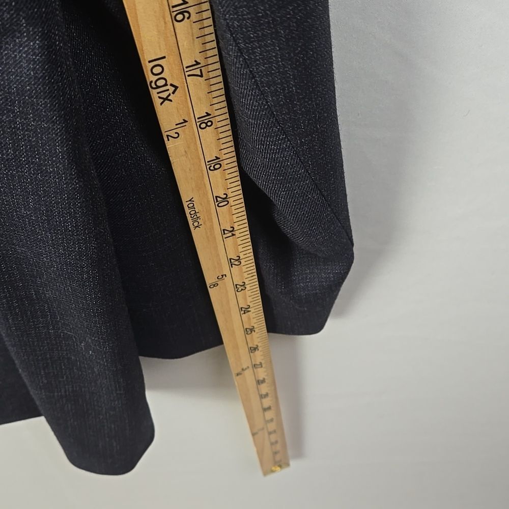 Calvin Klein Mens Black Wool Notch Lapel Two Button Blazer Sz 42L Professional - Picture 10 of 11